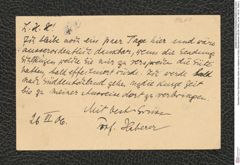 Nachlass Franz Steindachner, Karte von Haberer an Franz Steindachner (26.06.1906), Inv.Nr. 193.07, Seite 2